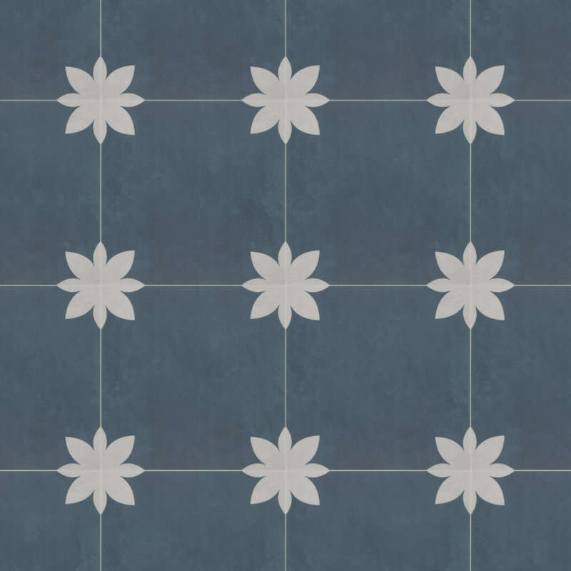 9'' x 9'' x 4mm SPC Peel & Stick Floor Tile Luxury Vinyl Flooring Color: Blue