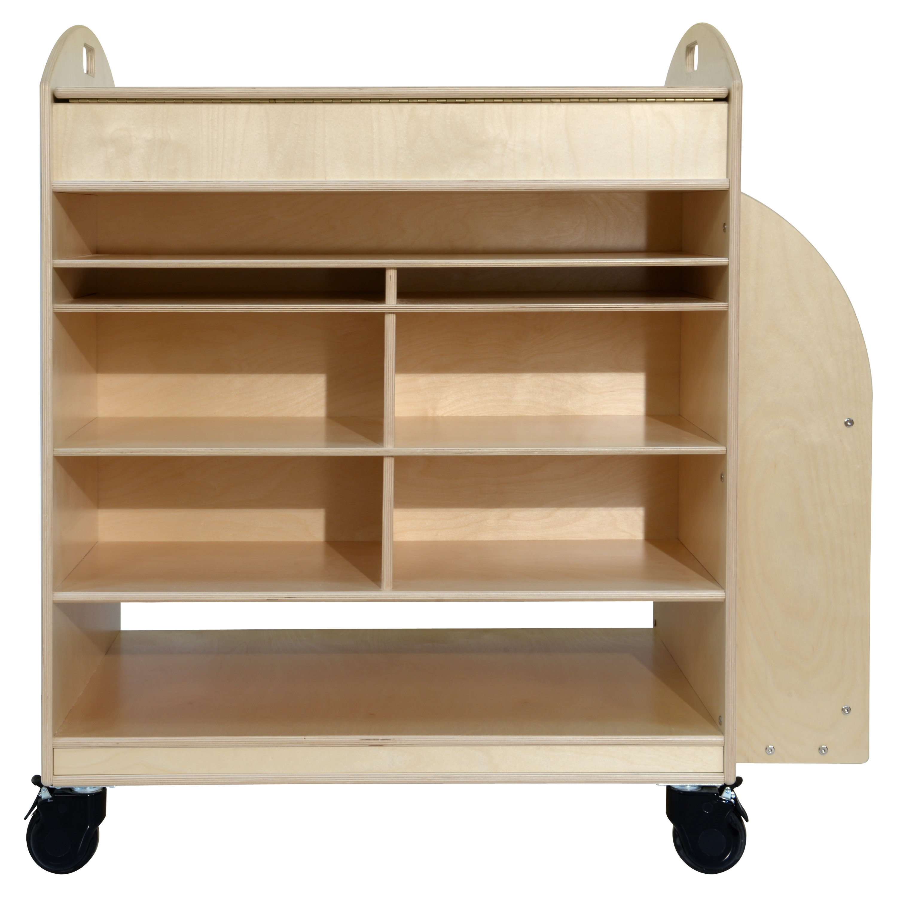 Wood Designs Maker's Double Sided 2 Compartment Teaching Cart with
