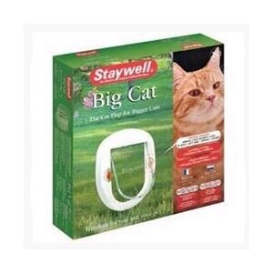 White Four-Way Lock Big Cat Flap