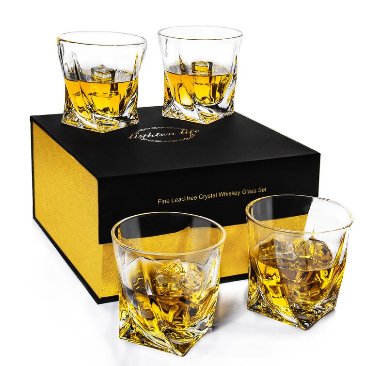 Soiree Double Old Fashioned Whiskey Glasses 15 oz Set of 6 Clear 
