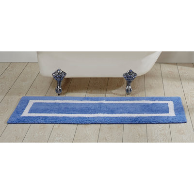 Widman 100% Cotton Tufted Reversible Bath Rug Super Absorbent, Machine Washable Bathroom Rug