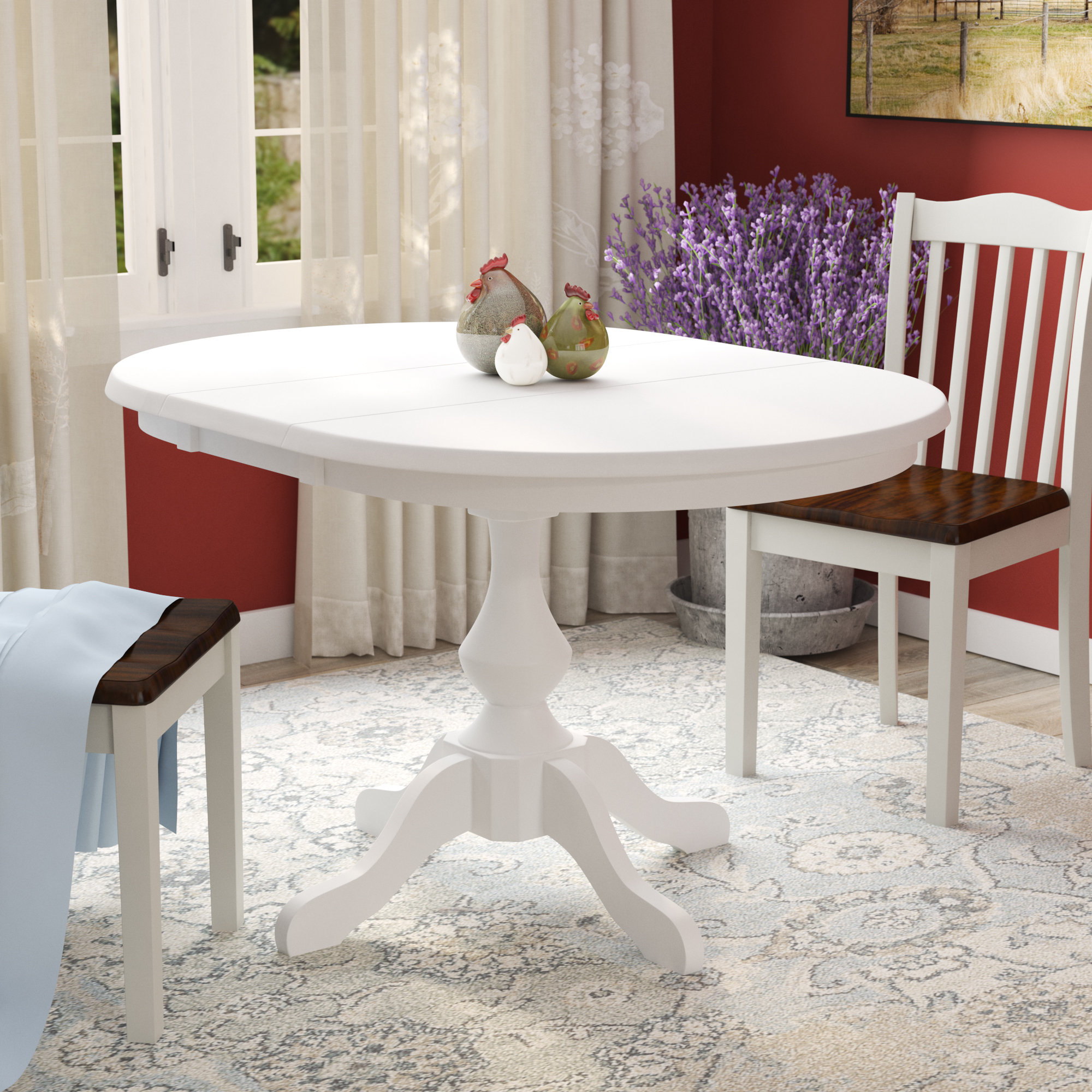 Ophelia Co Clippercover Extendable Solid Wood Rubberwood Dining Extendable Solid Wood Rubberwood Dining