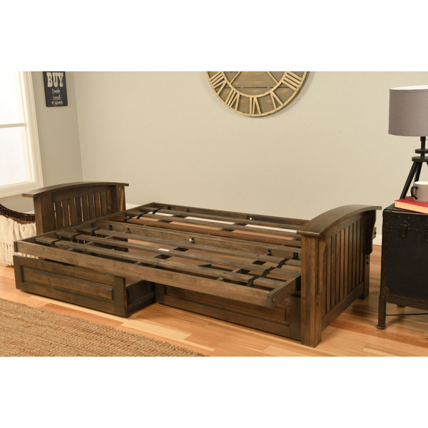 Futon With Storage Drawers Wayfair