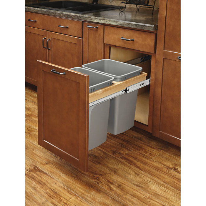 Rev A Shelf Double Top Mount 6 75 Gallon Pull Out Under Counter