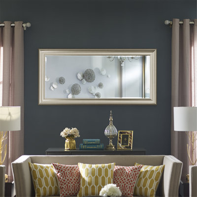Chappell 66"x32" Beaded Framed Leaner Floor Mirror Full Length Mirror, Large Wooden Frame Mirror