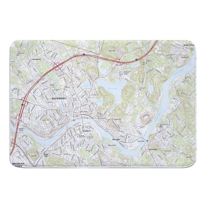 Nautical Chart Haverhill Ma Bath Rug