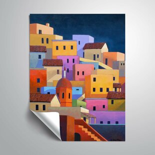 24 by 32-Inch ArtWall Rick Kerstens Adobe Village Forms Art Appealz Removable Wall Art Graphic