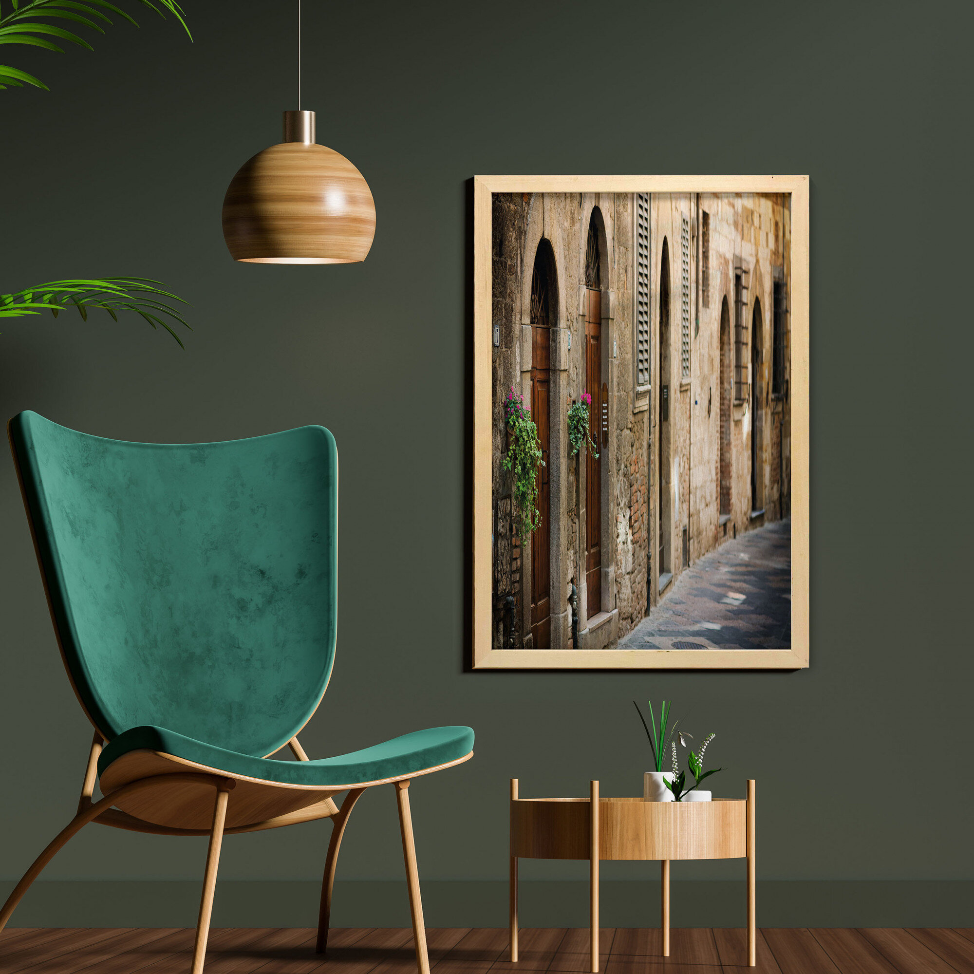 East Urban Home Street Wine Old House In Italy Tuscany Street Details  Blurred Background - Picture Frame Photograph | Wayfair