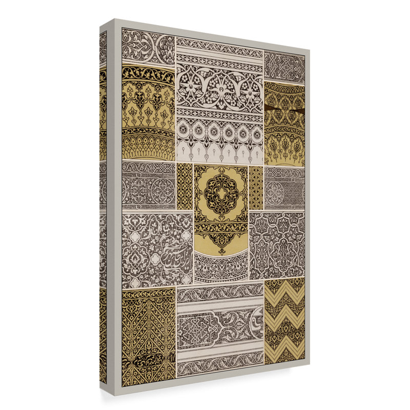 East Urban Home Ornament In Gold And Silver Ii Acrylic Painting