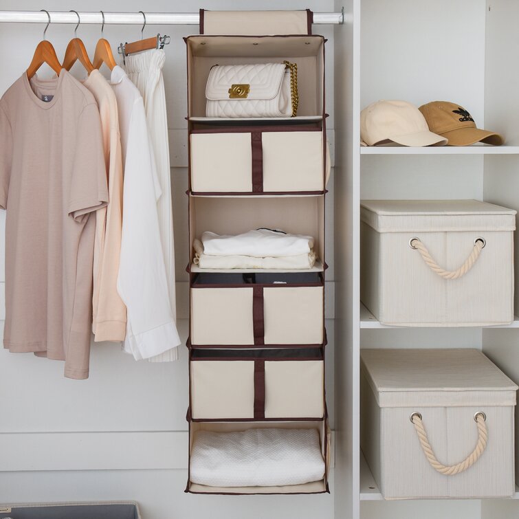 10-box Dot Collapsible Wardrobe Closet Clothes Hanging Storage Organiser Divider 