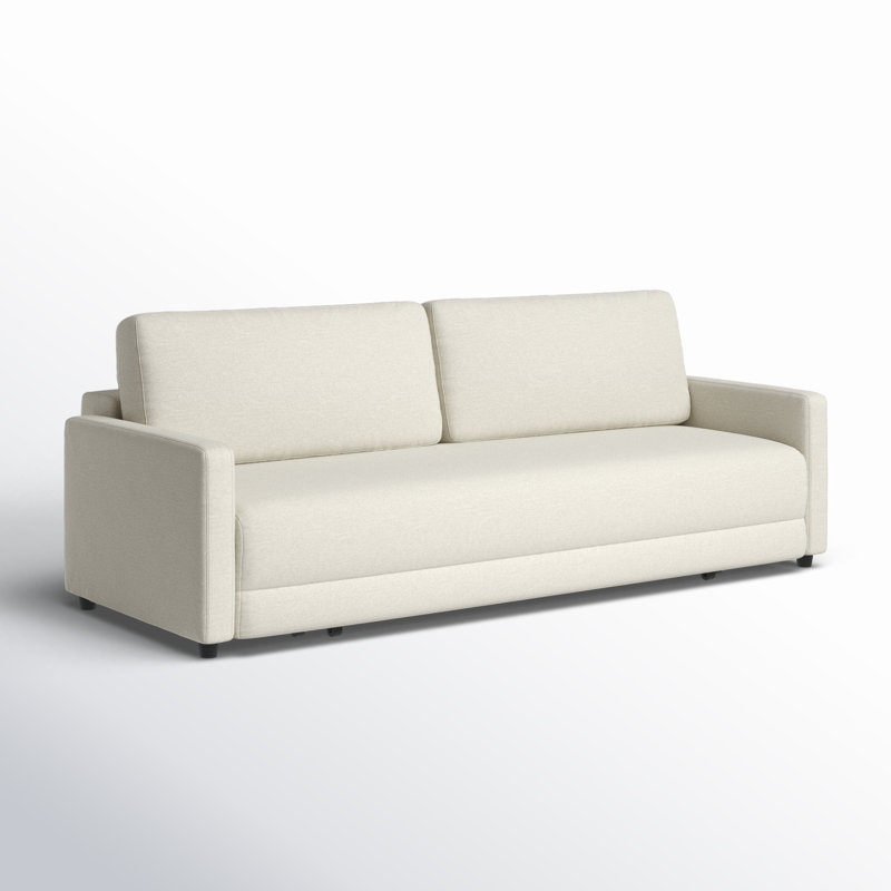 Savelle 88'' Square Arm Sleeper Fabric: Milo Linen Chenille
