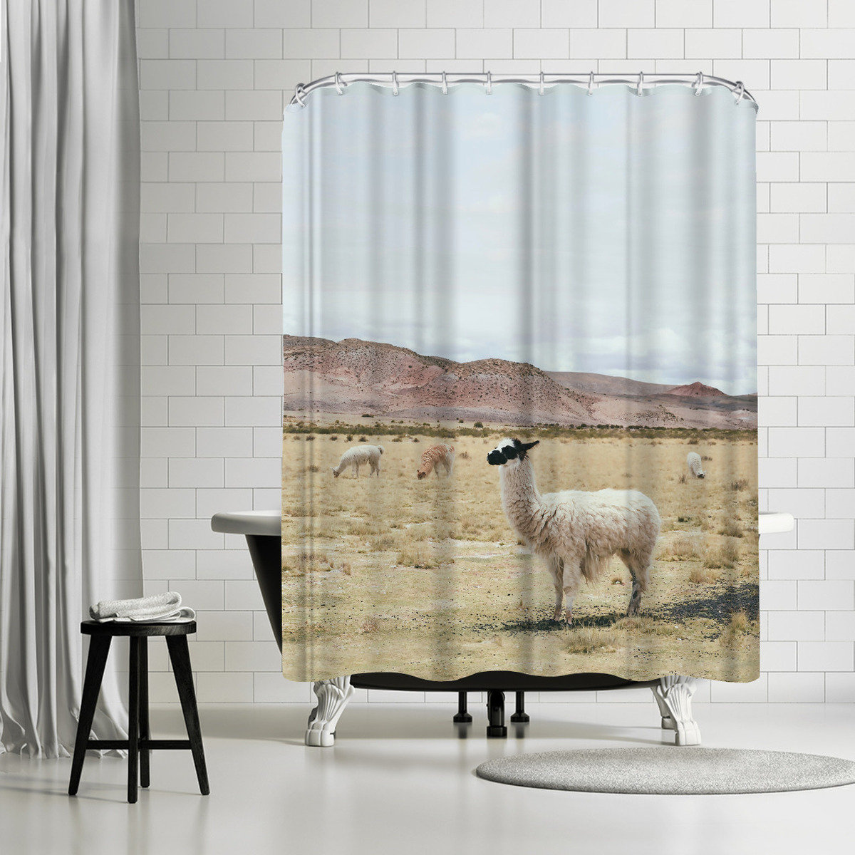 East Urban Home Sisi And Seb Alpaca Single Shower Curtain Wayfair