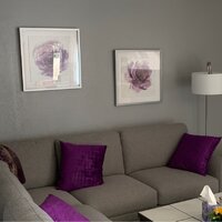 Transitional Wall Décor MADISON PARK SIGNATURE Purple Ladies Rose Floral Framed Canvas Wall Art 25X25 2 Piece Multi Panel
