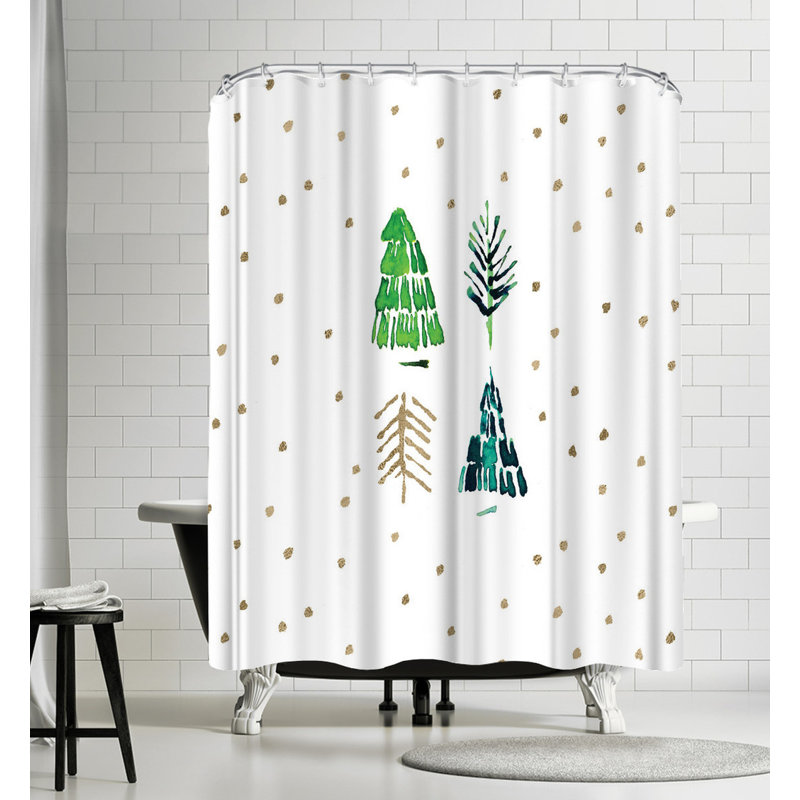 East Urban Home Rebecca Prinn Little Trees Single Shower Curtain
