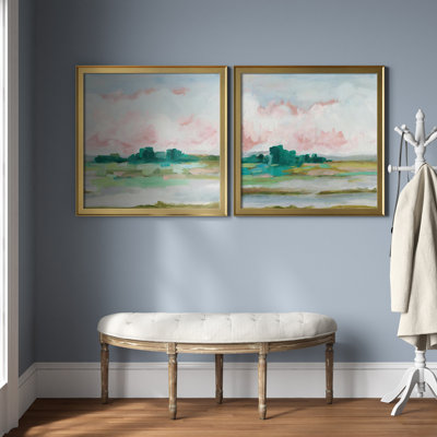 Pink Marsh I - 2-Piece Painting Print