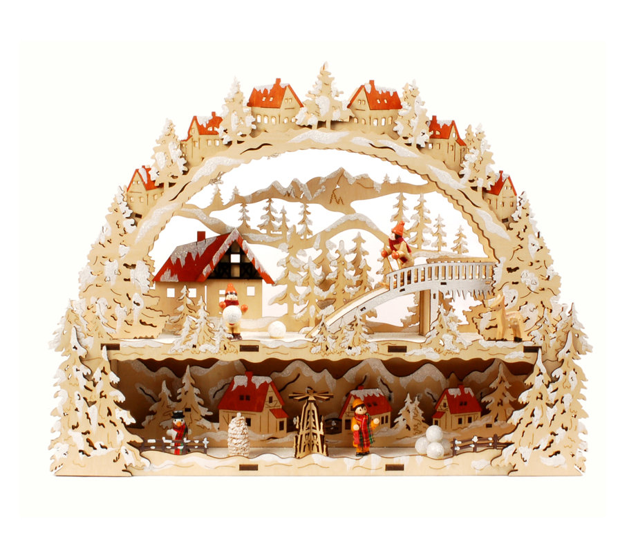 Jeco Inc. Laser Cut Christmas Village with Lights & Reviews | Wayfair