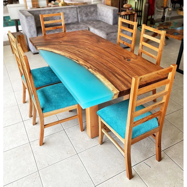 TUZECH 12'' Acacia Solid Wood Dining Table Wayfair