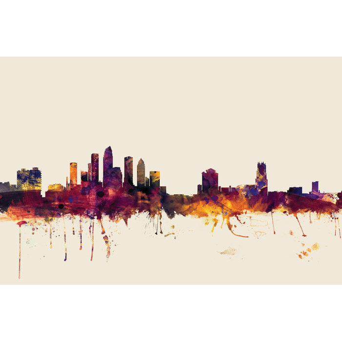 East Urban Home Skyline Series Tampa Florida Usa Graphic Art On