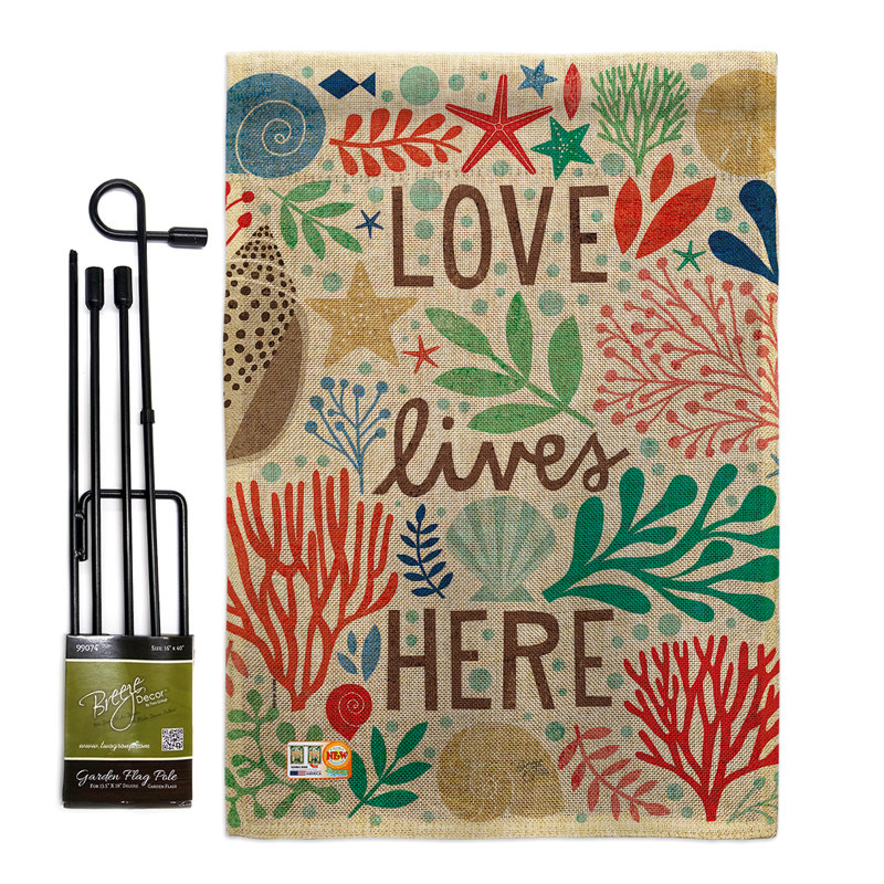 Impressions Decorative Garden Flag G159072-DB Details about / Live Life Lake Burlap