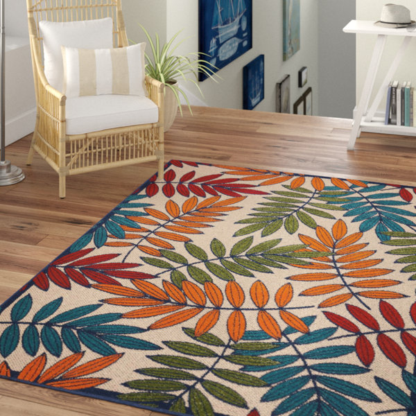 Bay Isle Home Farley Flatweave Gold Green Blue Rug Reviews Wayfair Co Uk