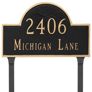 Classic 2-Line Lawn Address Sign