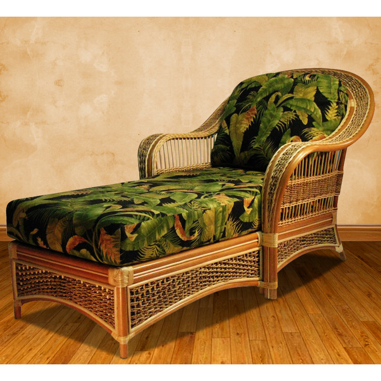 wicker look chaise lounge