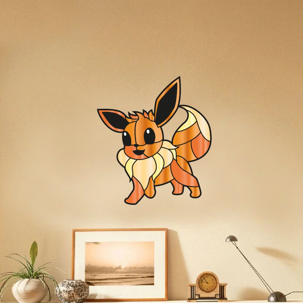 Design With Vinyl Poke Monster Eevee Cartoon Wall Decal | Wayfair