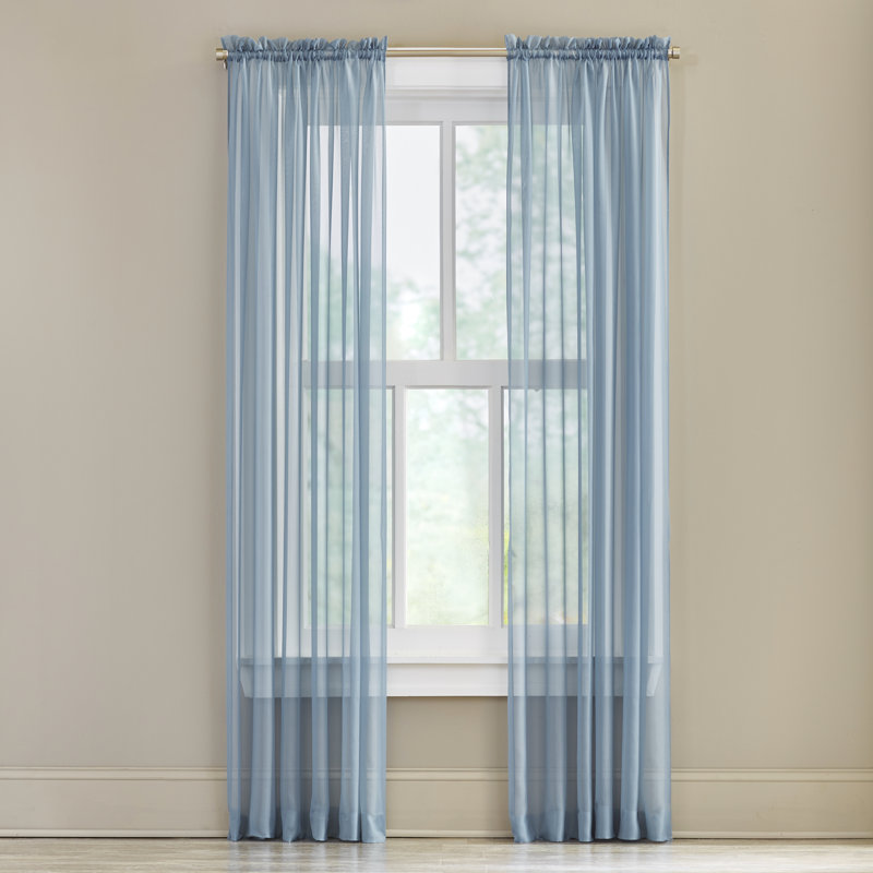 Andover Mills Decimus Solid Sheer Rod Pocket Curtain Panels