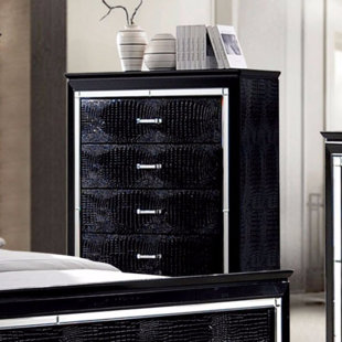 Go to store & view more images Galle Crocodile Textured 5 Drawer Standard Dresser by Everly Quinn