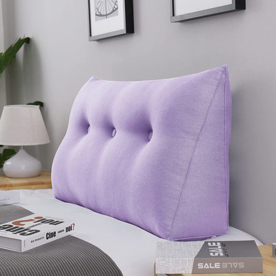 Sit-Up Back Comfort Large Triangular Bolster Headboard Reading Wedge Pillow