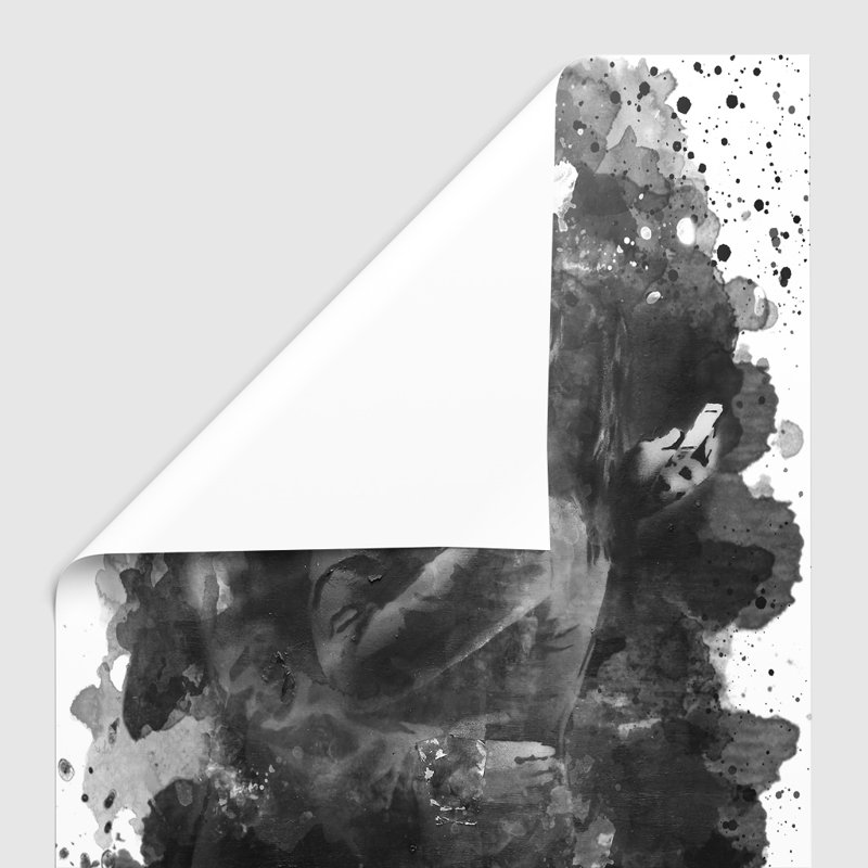 East Urban Home Banksy Mobile Lovers Black And White Wall