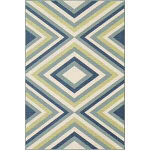 Wexler Blue/Green Indoor/Outdoor Area Rug