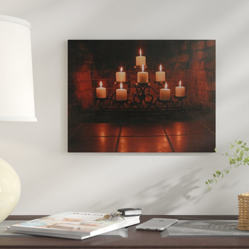 Home Decor Five Flickering Candles Lighted Canvas Home Decor Wall Art New Podh Com Br