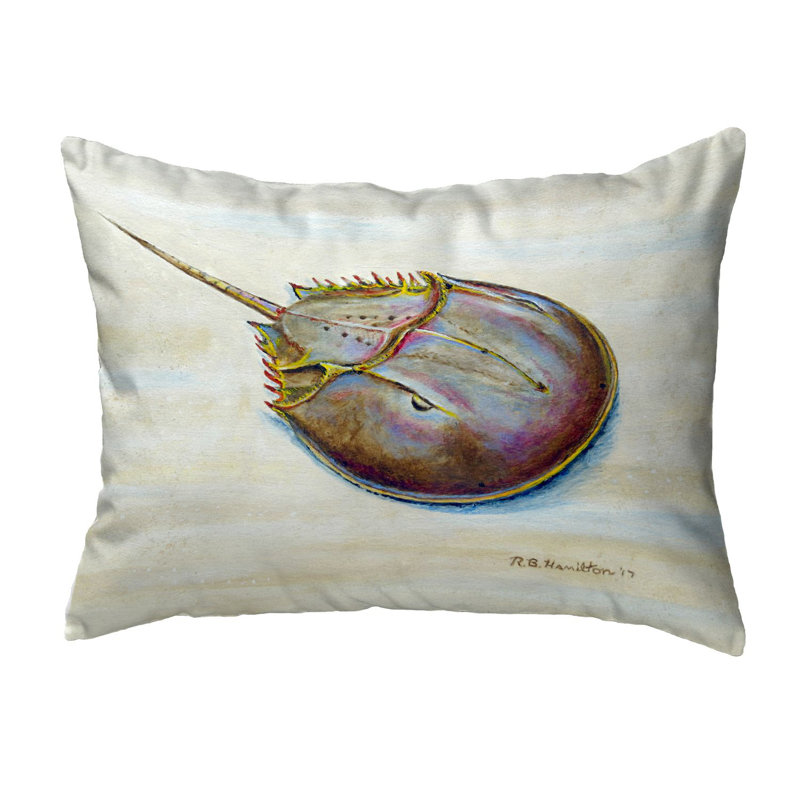 Rosecliff Heights Havertown Horseshoe Crab No Cord Outdoor Lumbar Pillow Wayfair