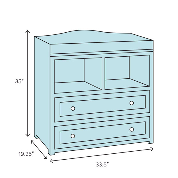 Changing Table Chest of Drawers Sturdy Solid Wood Pine Convertible Top New