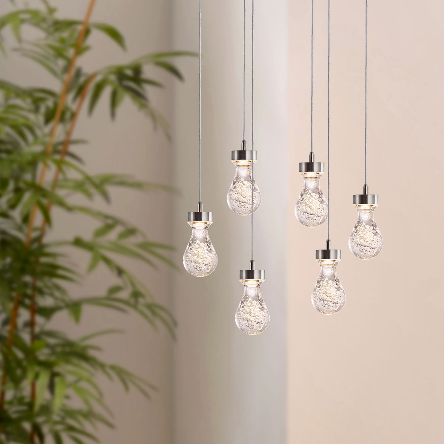 Orren Ellis Atoka 6Light LED Cluster Bulb Pendant Wayfair