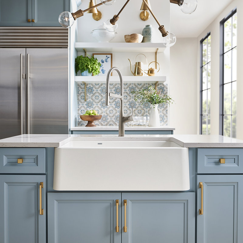 Blanco Ikon 33 L X 19 W Farmhouse Kitchen Sink Reviews Wayfair