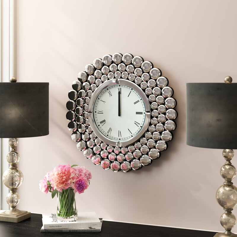 mirror wall clock asda