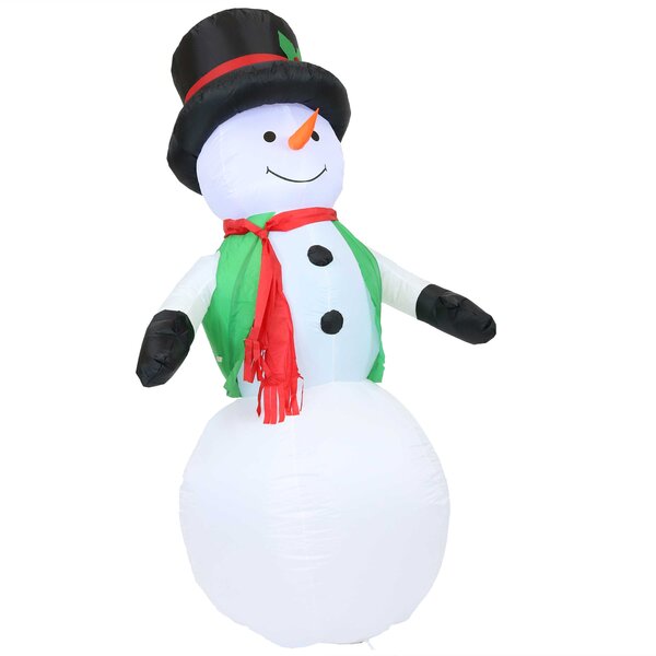 The Holiday Aisle® Holly Jolly Snowman Inflatable & Reviews | Wayfair