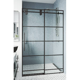 Vigo Elan 52 W X 74 H Single Sliding Frameless Shower Door With Rollerdisk Technology Reviews Wayfair