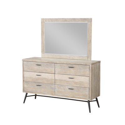 Laquita 6 Drawer Double Dresser With Mirror Brayden Studio