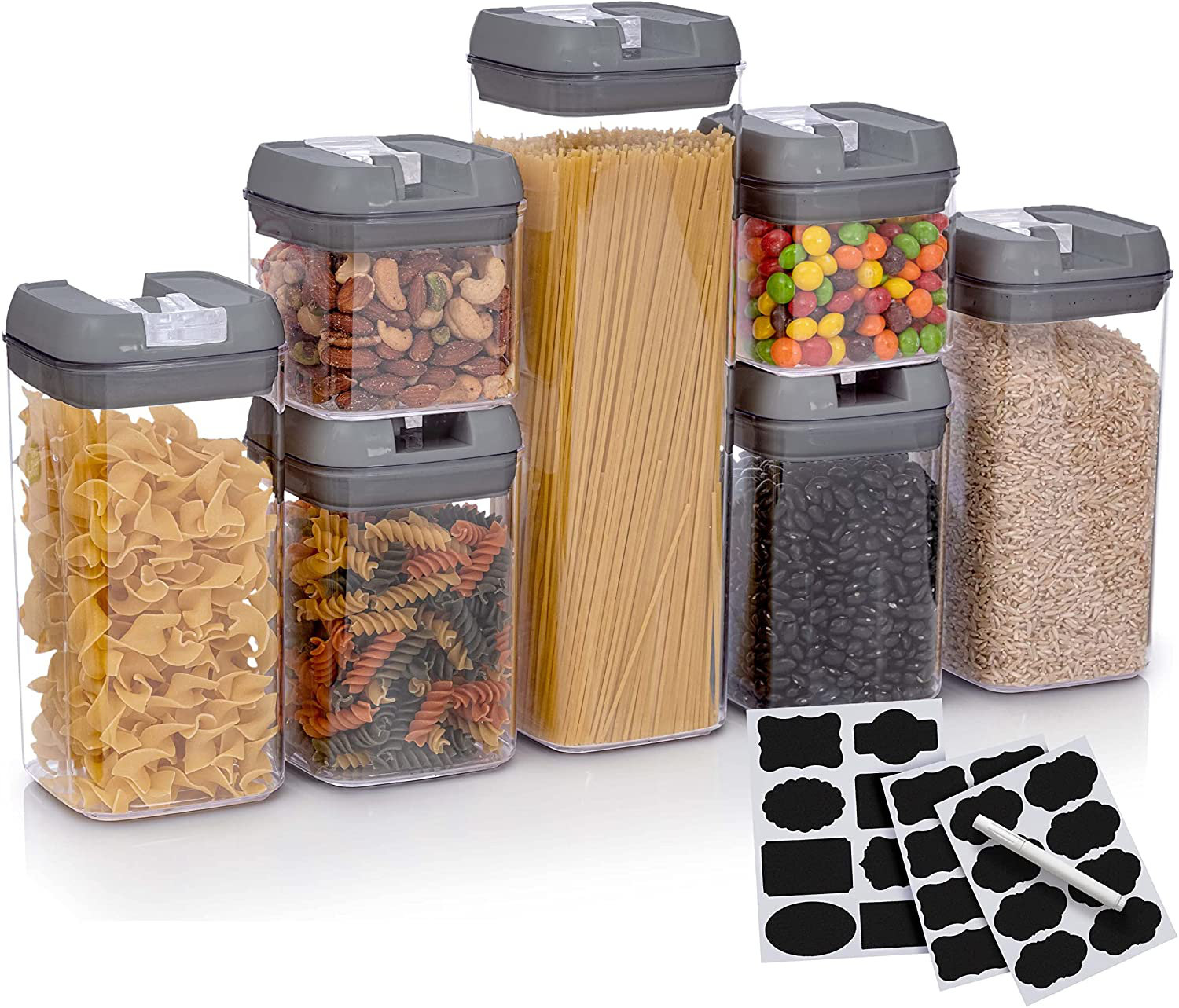 Airtight Food Storage Containers?7 pc Set BPA Free Plastic Food Containers 