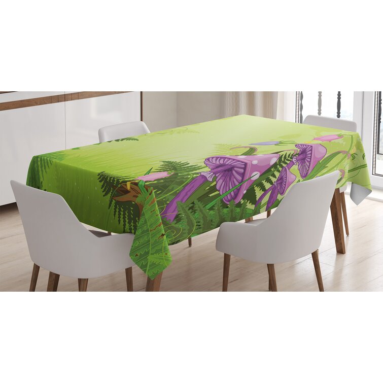 Ambesonne Mushroom Tablecloth Table Cover for Dining Room Kitchen 