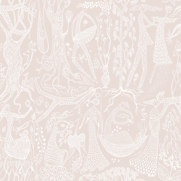 Nila Folk 33 X 21 Smooth Wallpaper Roll Reviews Allmodern