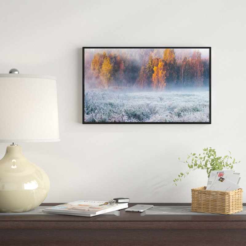 East Urban Home Gray Hoarfrost Design By Winter Framed