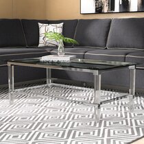 acrylic coffee table wayfair