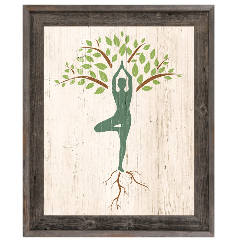 Click Wall Art 'Tree Yoga' Framed Graphic Art Wayfair