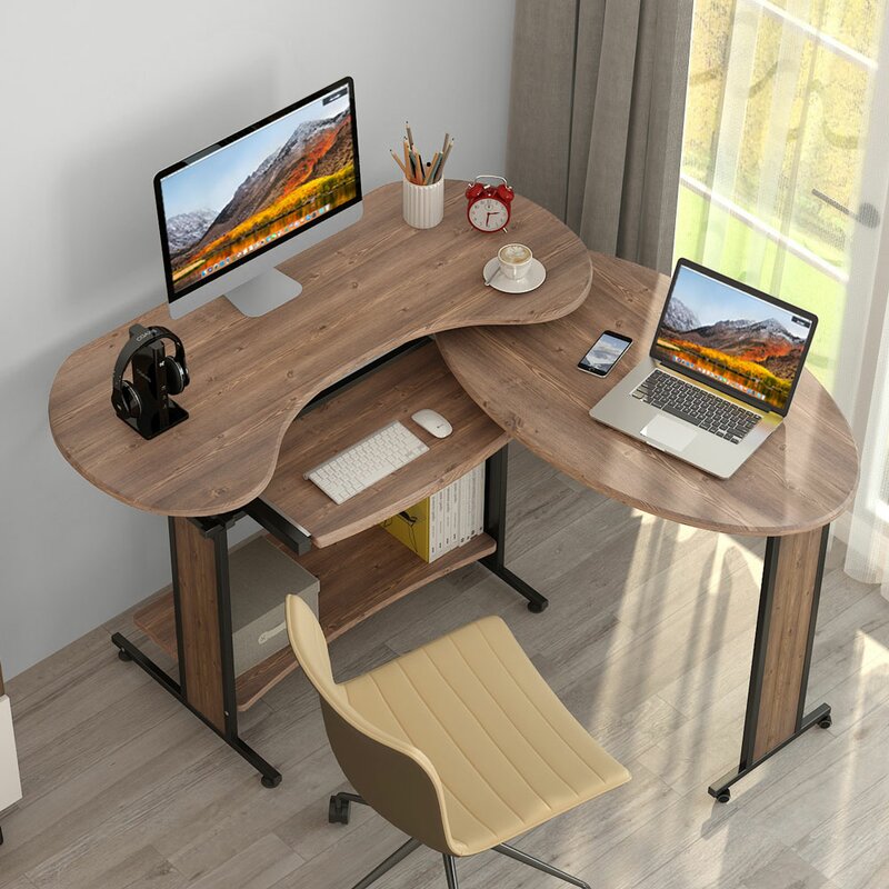 Ebern Designs Strasburg Reversible L Shaped Computer Desk