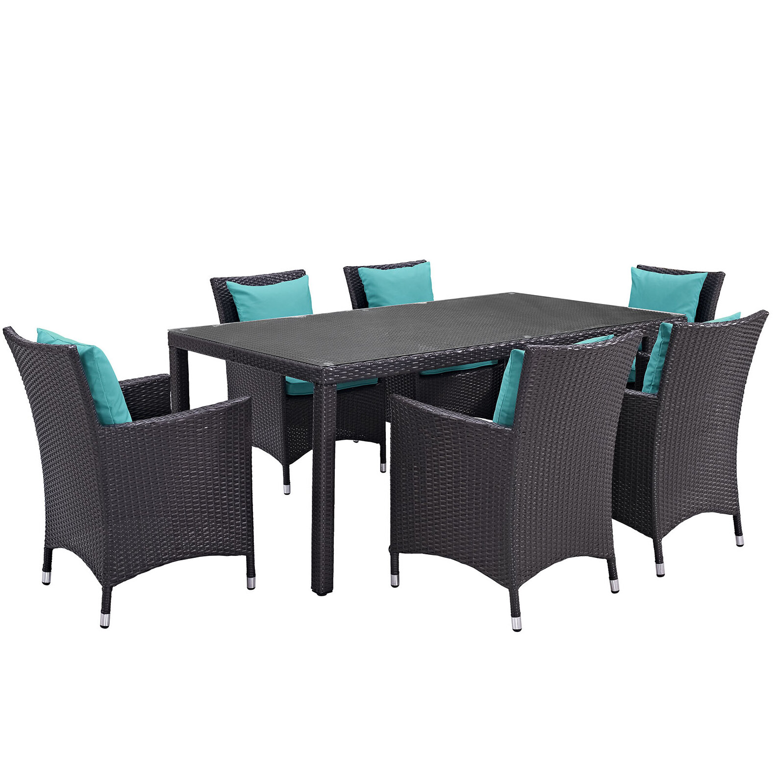 Brentwood 7 Piece Outdoor Patio Dining Set With Cushions Reviews