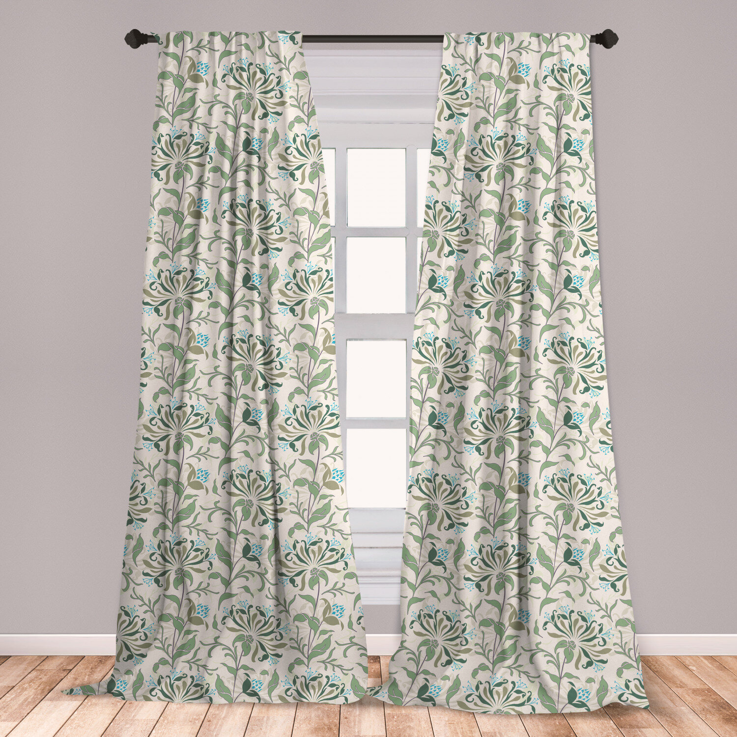 East Urban Home Ambesonne Green Window Curtains